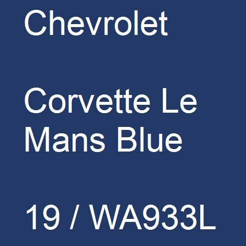 Chevrolet, Corvette Le Mans Blue, 19 / WA933L.